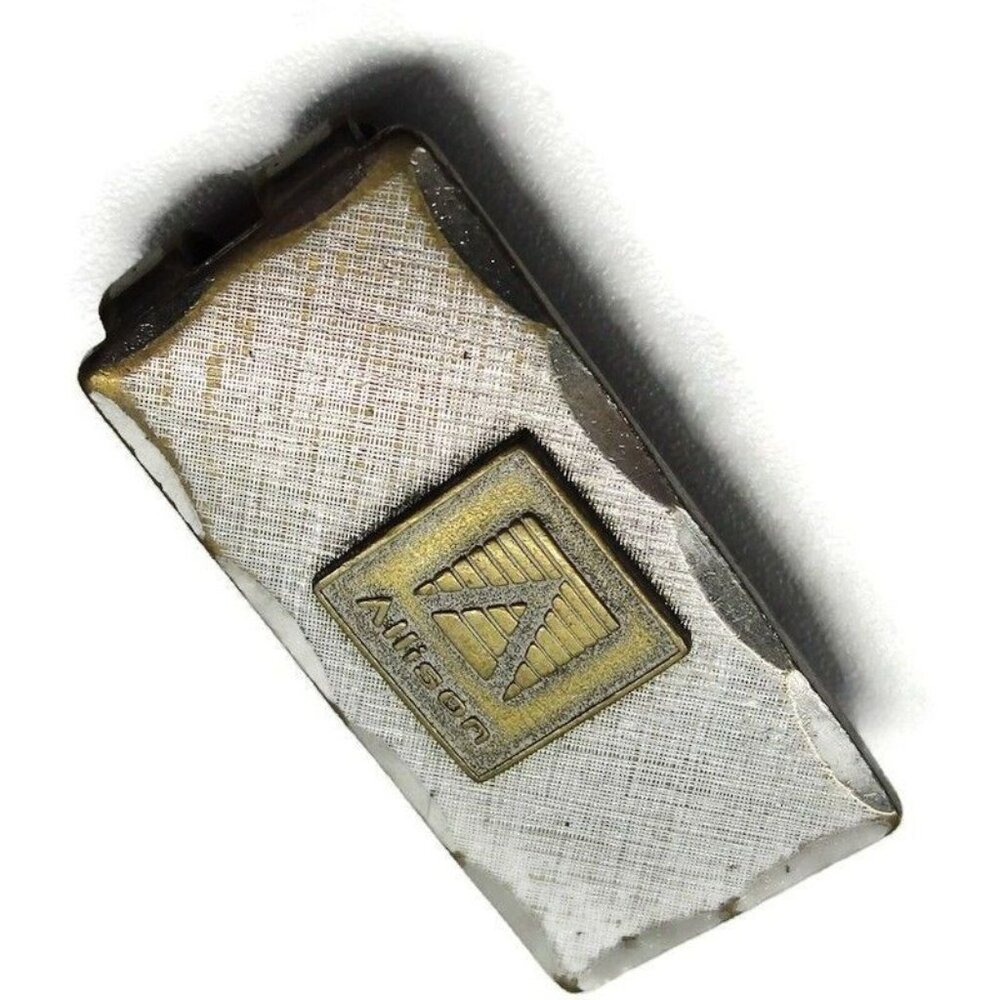 Allison Vintage Money Clip Stainless Steel Logo Silver Tone Worn